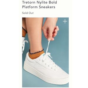 Anthropologie Tretorn off white platform sneakers
